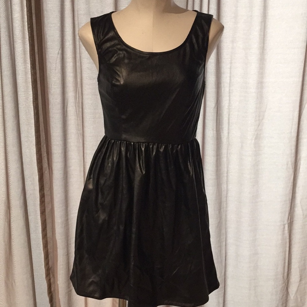 Black pleather dress